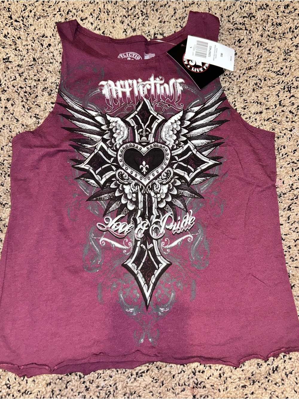 Affliction tank top S NWat